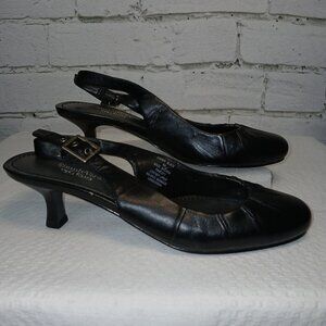 WOMENS SIMPLY VERA BY VERA WANG VINTAGE BLACK SLINGBACKS SIZE 6